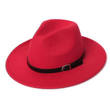 Load image into Gallery viewer, Womens Felt Hat Winter Fedora Hat Women Imitation Woolen Classic British Autumn Laday Jazz Streetwear Felt Hats for Men