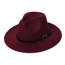 Load image into Gallery viewer, Womens Felt Hat Winter Fedora Hat Women Imitation Woolen Classic British Autumn Laday Jazz Streetwear Felt Hats for Men