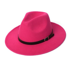 Load image into Gallery viewer, Womens Felt Hat Winter Fedora Hat Women Imitation Woolen Classic British Autumn Laday Jazz Streetwear Felt Hats for Men