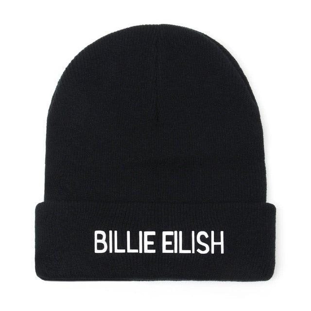 Embroidery Billie Eilish Beanie Hat Women Men Knitted Warm Winter